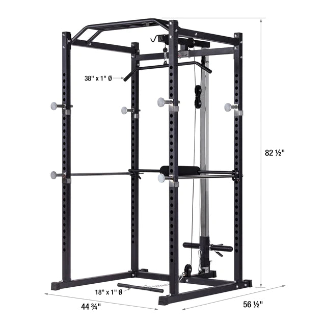 AmStaff TP006D Power/Squat Rack with Lat/Pull Down Attachment