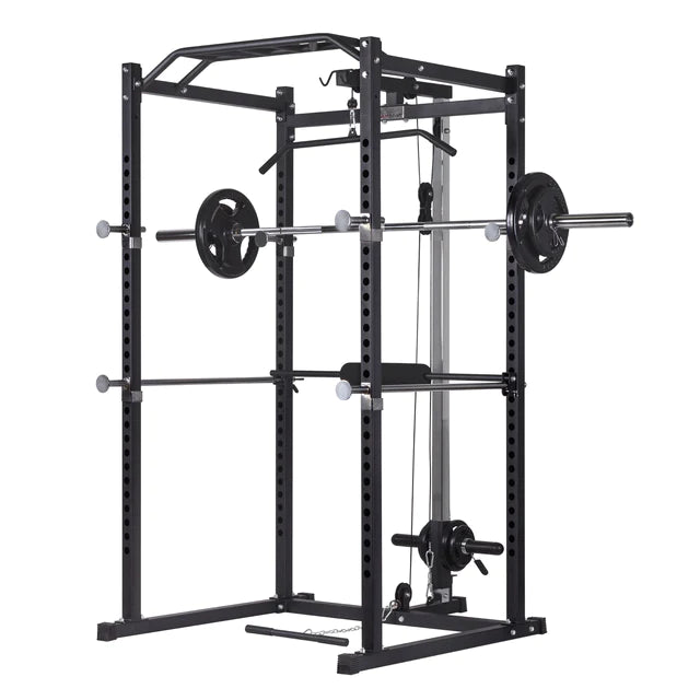 AmStaff TP006D Power/Squat Rack with Lat/Pull Down Attachment
